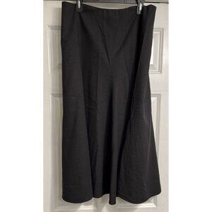 Vtg Anne Klein Skirt 14 Black Gray Wool‎ Blend Maxi Classic Amish Conservative